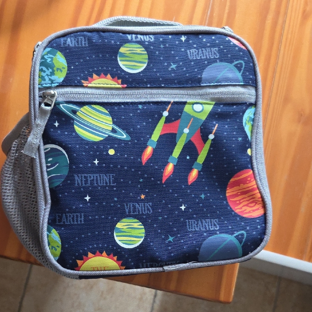 Pottery Barn Kids Space Themed Bag - Blue and Green